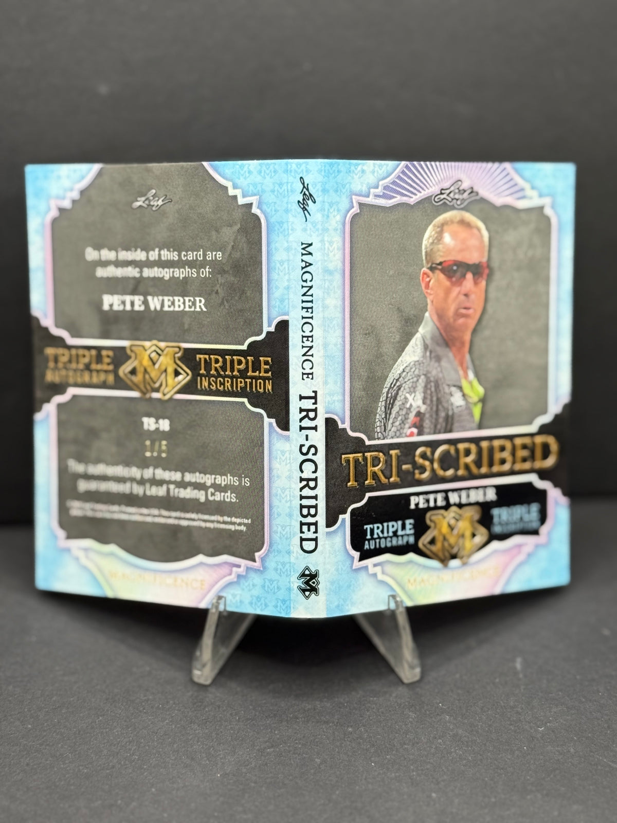 2023 Leaf Magnificence Tri-Scribed Pete Weber #TS-10 1/5