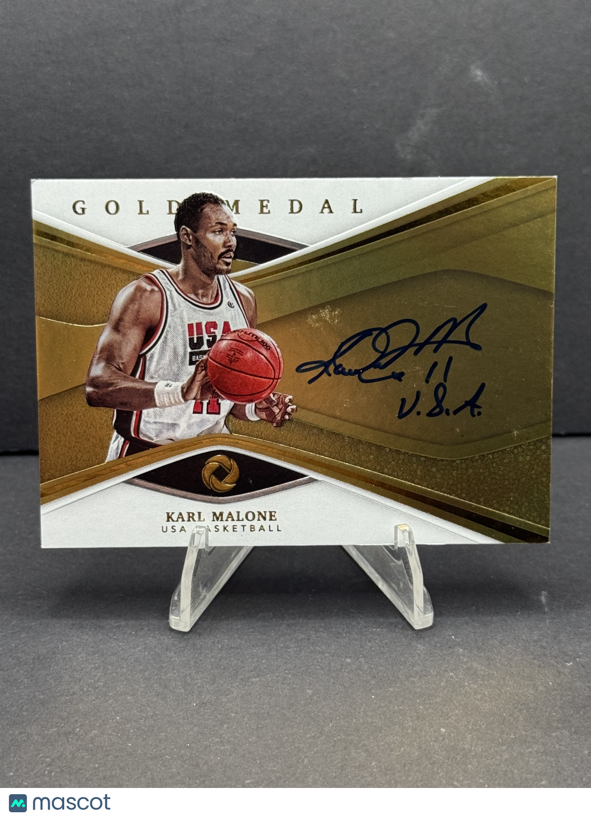 2020 Panini Opulence Karl Malone #GMA-KM Inscription Auto "USA" /25