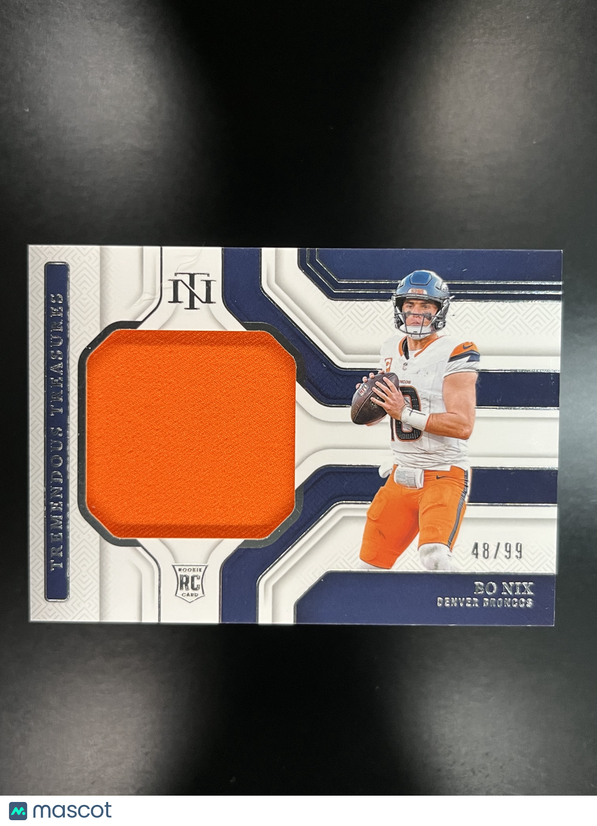 2025 Panini National Treasures Bo Nix #TTS-BNX Tremendous /99 RC Memorabilia