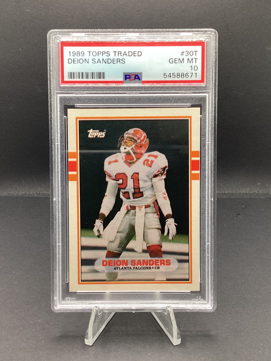 1989 Topps Traded Deion Sanders #30T PSA 10