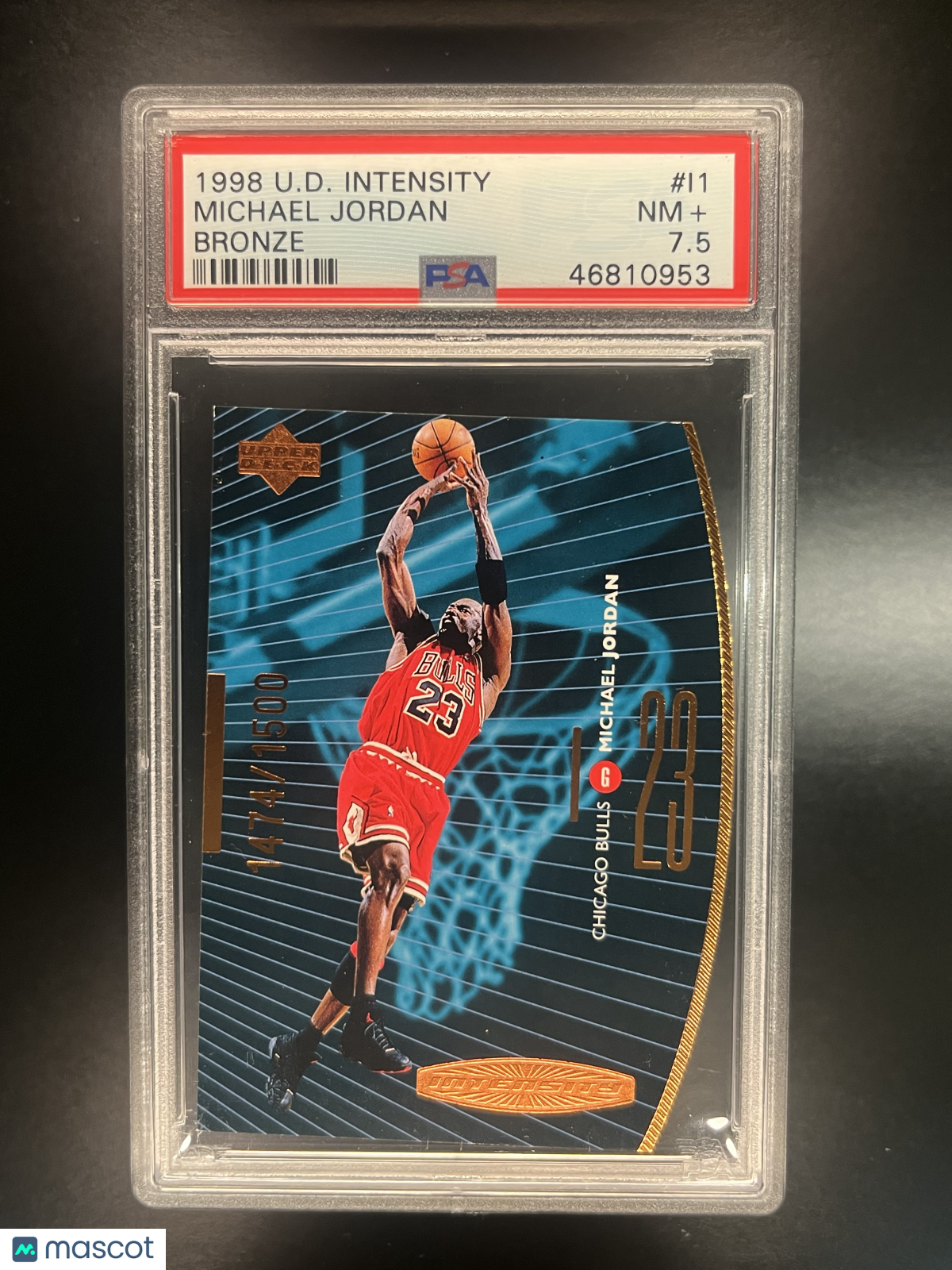 1998 Upper Deck Intensity Michael Jordan #I1 Bronze PSA 7.5
