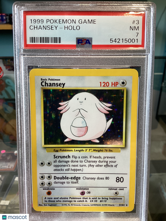 1999 Pokemon Game Chansey Holo PSA 7 #3