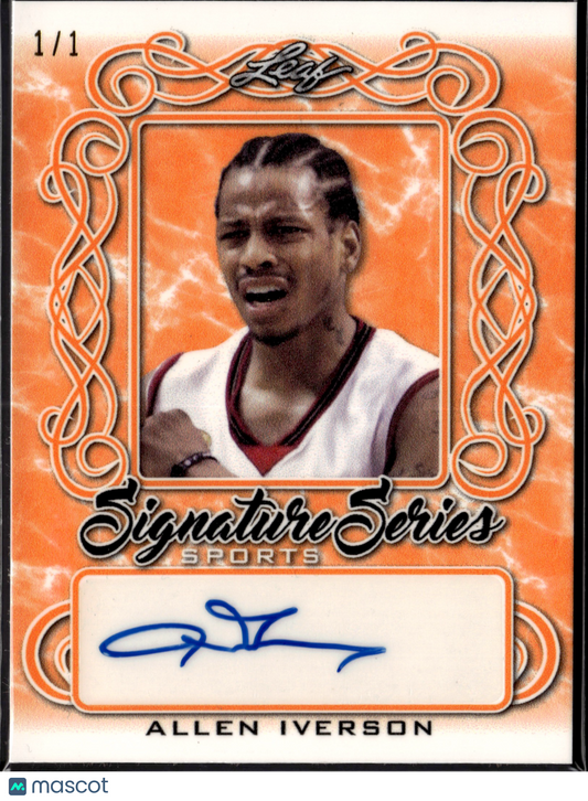 2020 Leaf Signature Series Allen Iverson #SS-AI1 Autograph 1/1