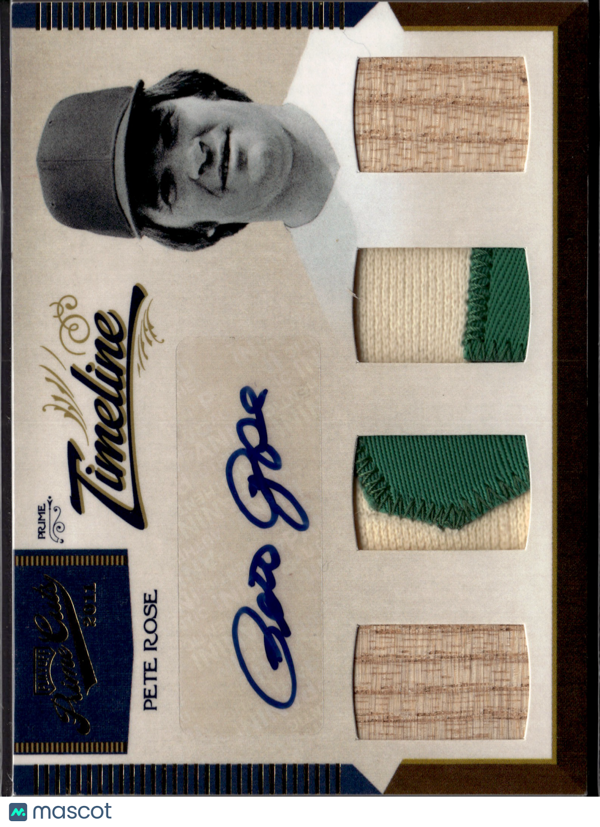 1981 Panini Prime Cuts Timeline Pete Rose #47 Autograph 1/1 SSP Patch