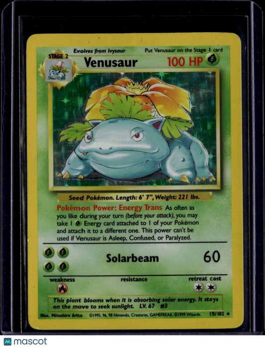 1999 Pokemon TCG Venusaur #15/102 15/102