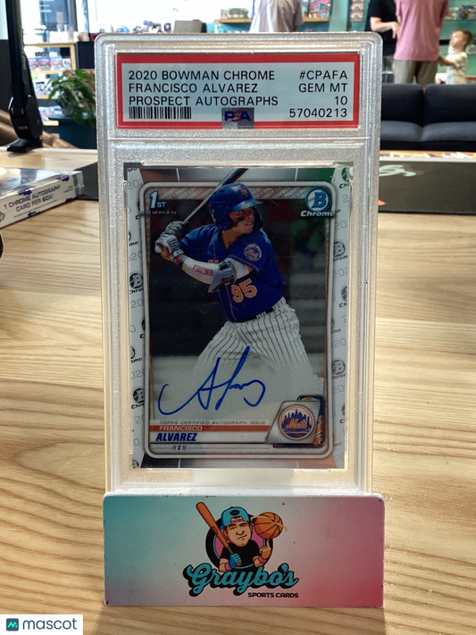 2020 Bowman Chrome Prospect Autographs Francisco Alvarez #CPAFA PSA 10