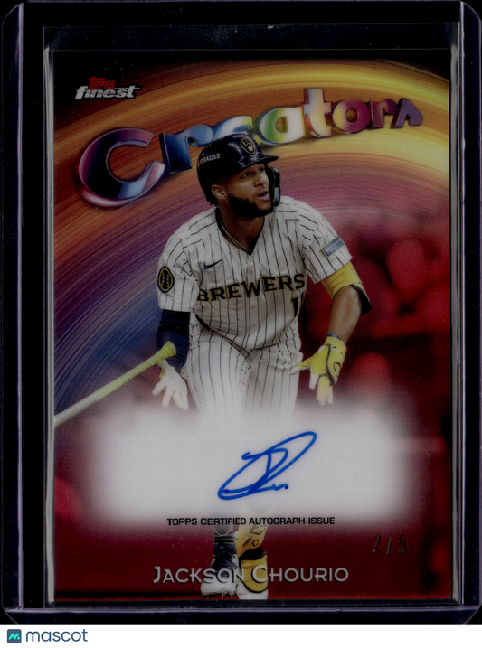2025 Topps Finest Creators Autograph Jackson Chourio #CAV-JC Autograph /5