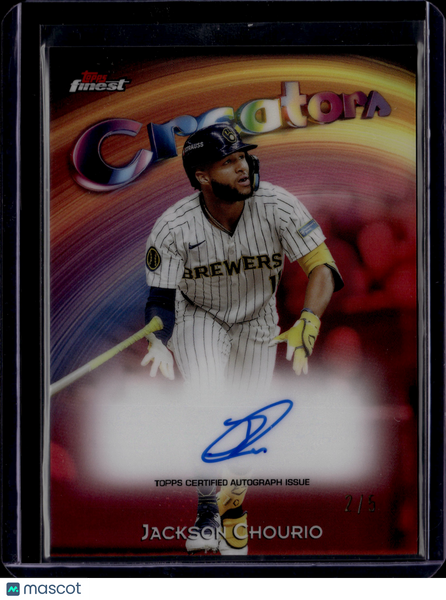 2025 Topps Finest Creators Autograph Jackson Chourio #CAV-JC