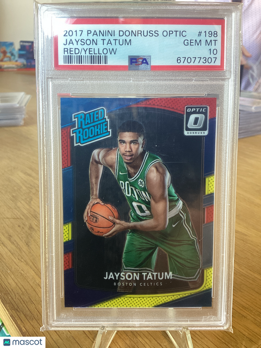 2017 Panini Donruss Optic Jayson Tatum #198 Red Yellow PSA 10
