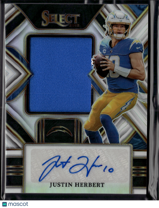 2023 Panini Select Prizm Justin Herbert #JUS-JH 44/75 Autograph Patch
