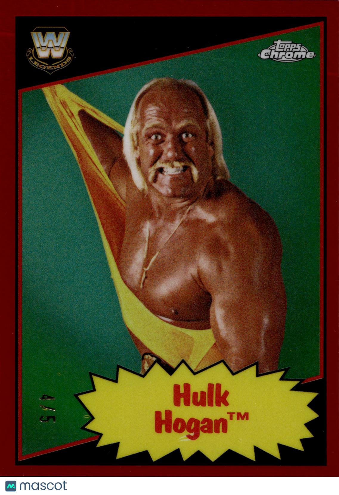 2021 Topps Chrome WWE Hulk Hogan #85TL-HH /5