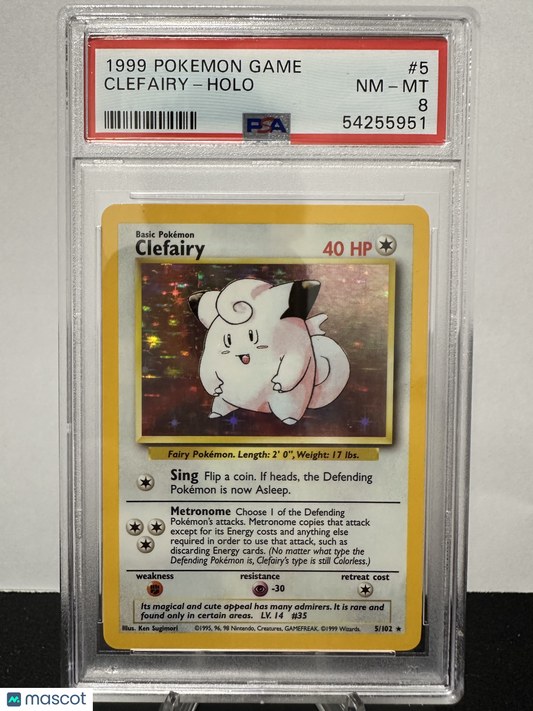 1999 Pokemon Game Clefairy Holo PSA 8 #5