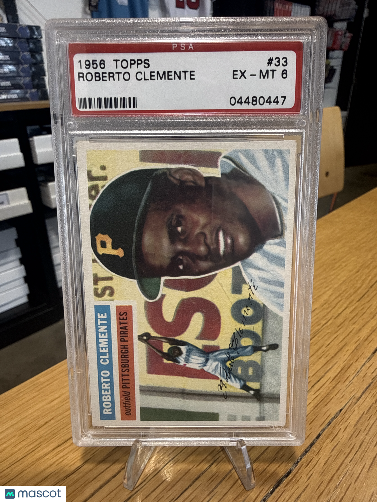 1956 Topps Roberto Clemente #33 White Back PSA 6