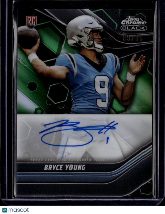 2024 Topps Chrome Black Bryce Young #TCBA-BY 09/99 Autograph RC