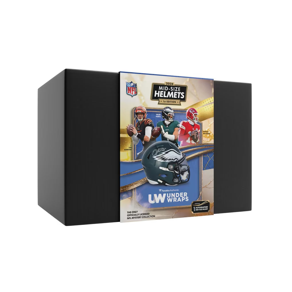 2026 Under Wraps Autographed NFL Mid-Size Helmets - Single Mystery Box
