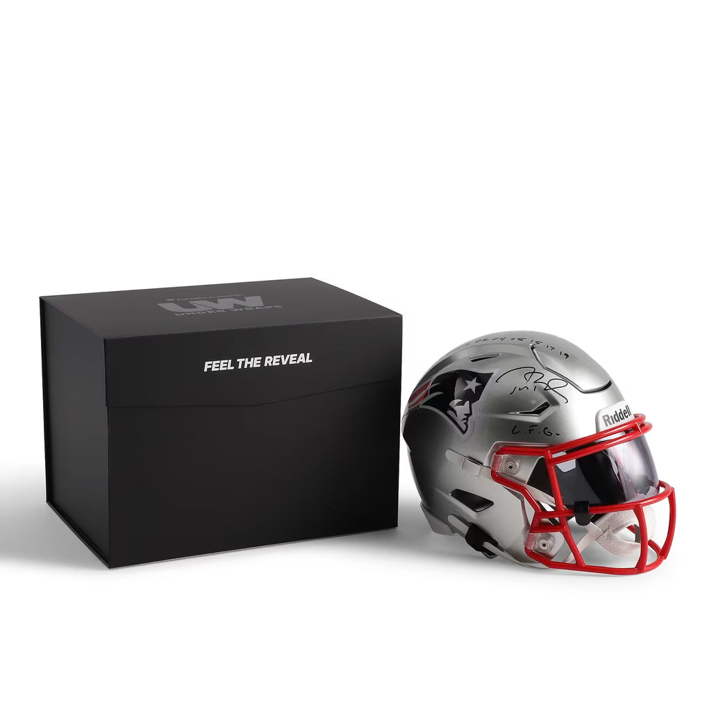 2026 Under Wraps Autographed NFL Mid-Size Helmets - Single Mystery Box