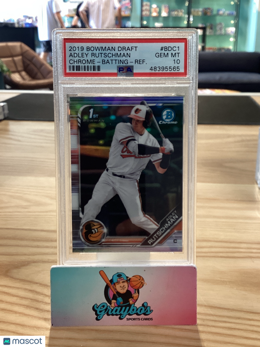 2019 Bowman Draft Adley Rutschman #BDC1 Chrome Batting Refractor PSA 10