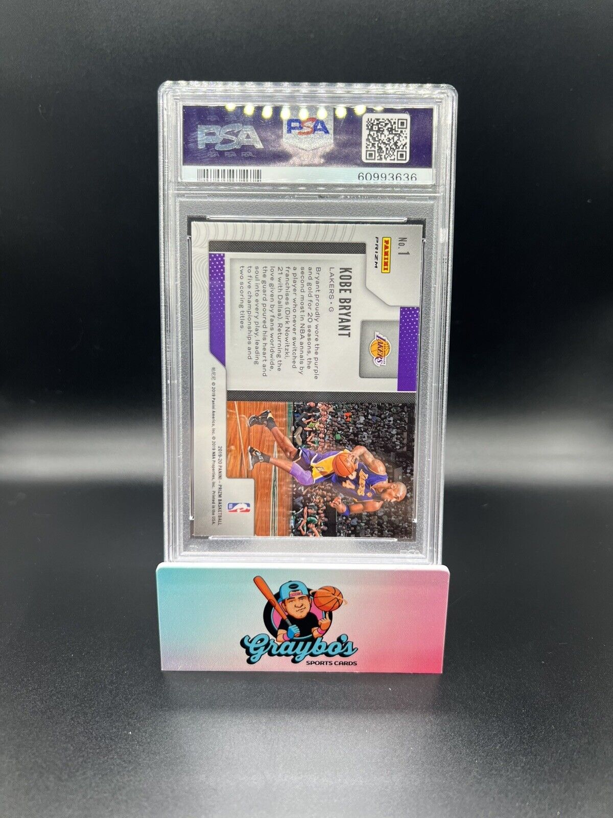 2019-20 Panini Prizm #1 Kobe Bryant Widescreen Silver Prizm PSA 10 HOF