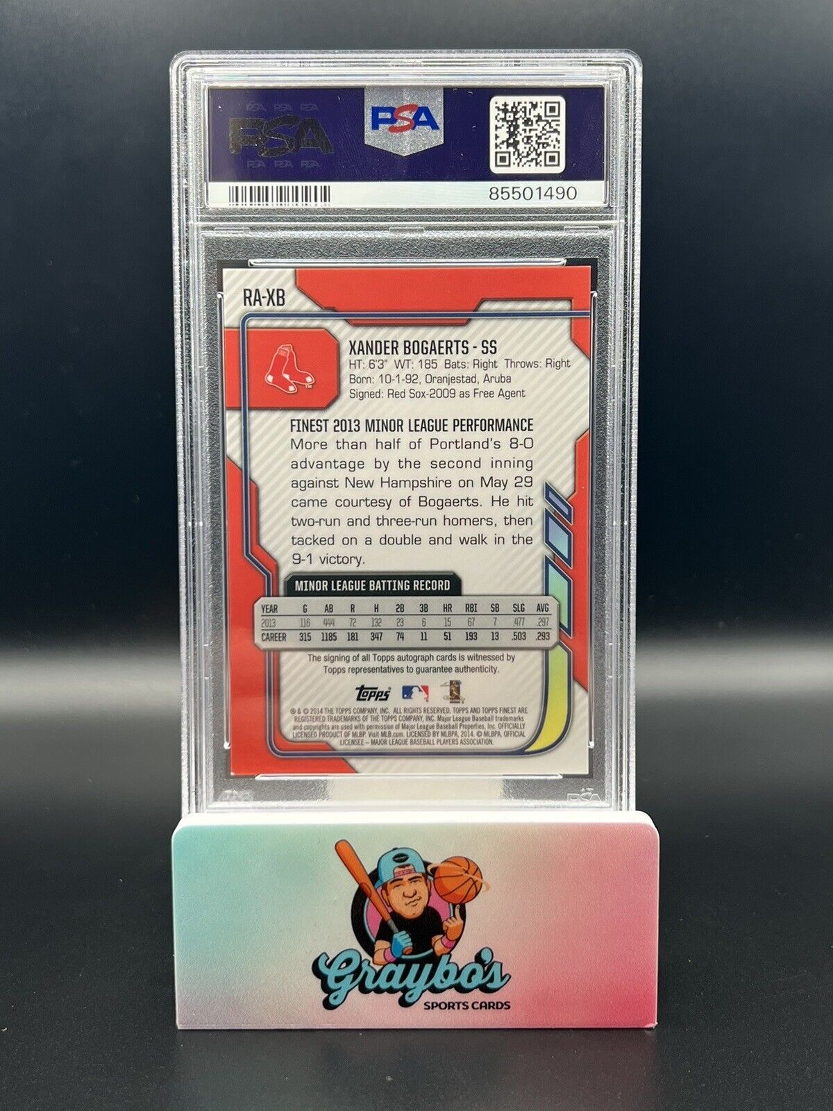 2014 Finest Xander Bogaerts X-Fractor Auto RC PSA 9 /149