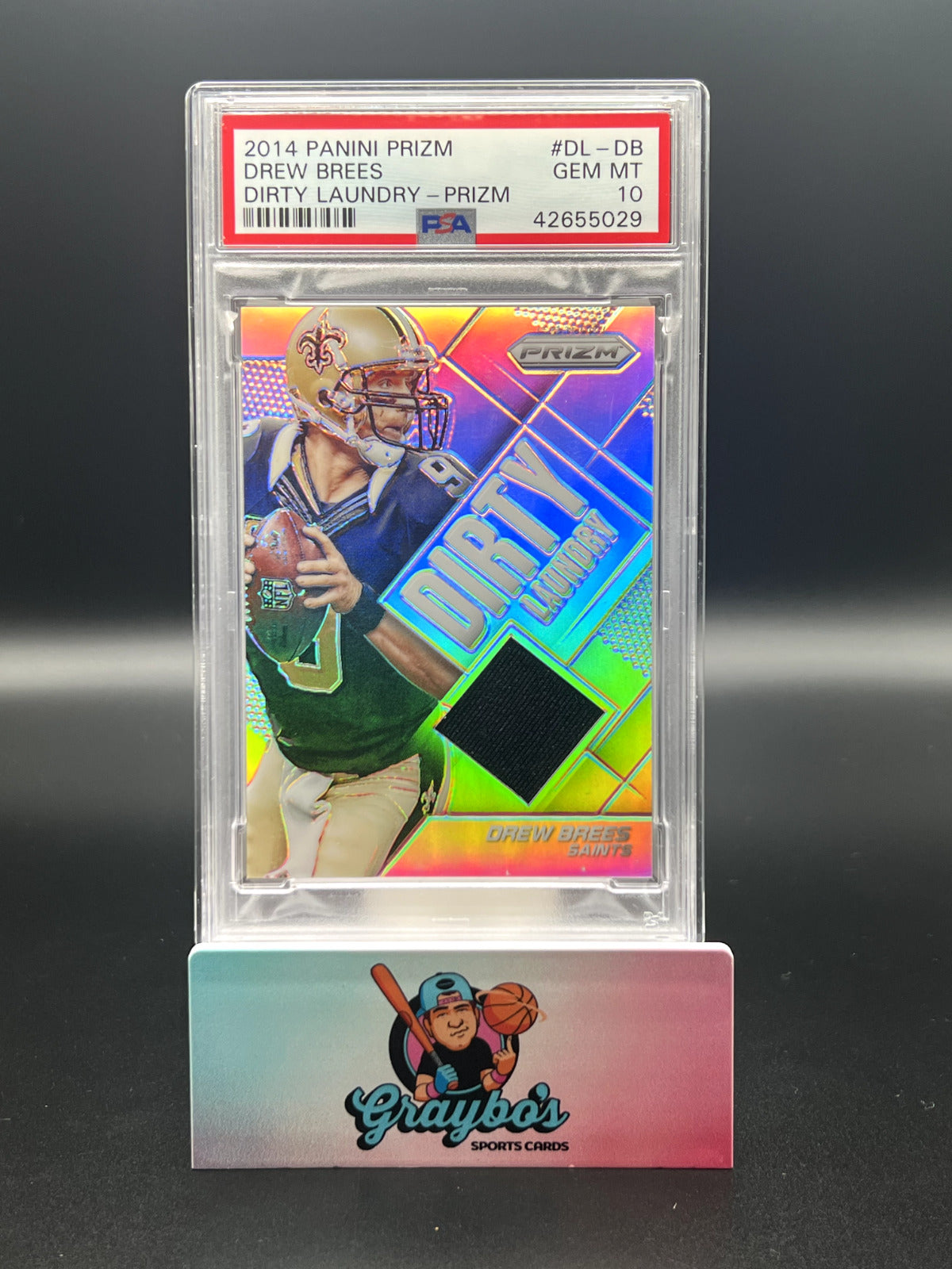 2014 Panini Prizm Drew Brees Dirty Laundry #DL-DB PSA 10