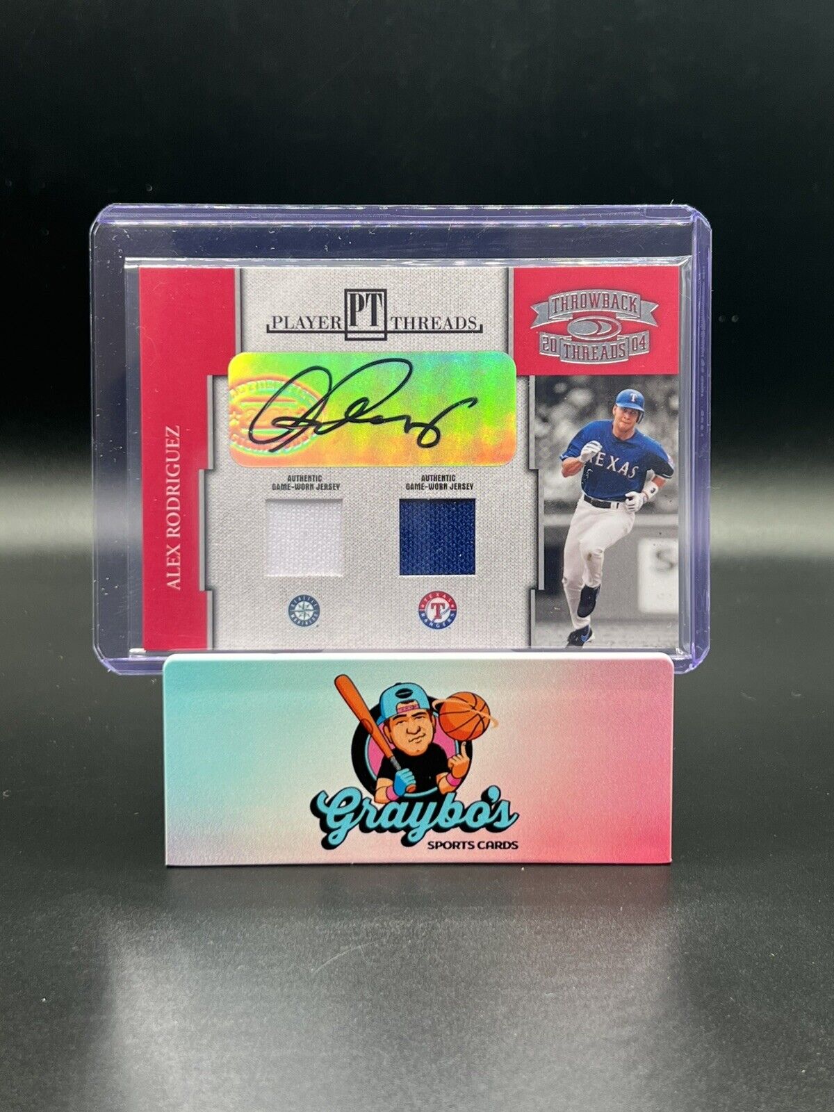 2004 Donruss Elite Throwback Threads AUTO Alex Rodriguez /5 SSP Rangers