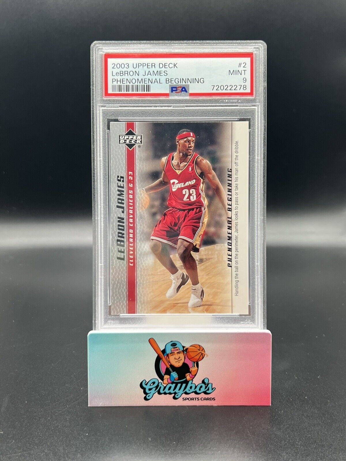 2003 UD Phenomenal Beginning #2 Lebron James ROOKIE RC PSA 9 Graded Card