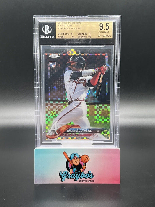 2018 Topps Chrome Ronald Acuna Jr RC #193 XFRACTOR Rookie BGS 9.5 GEM MINT+