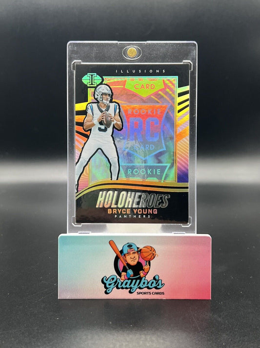 2023 Panini Illusions HOLOHEROES BRYCE YOUNG /10 SSP Prizm Case Hit Panthers