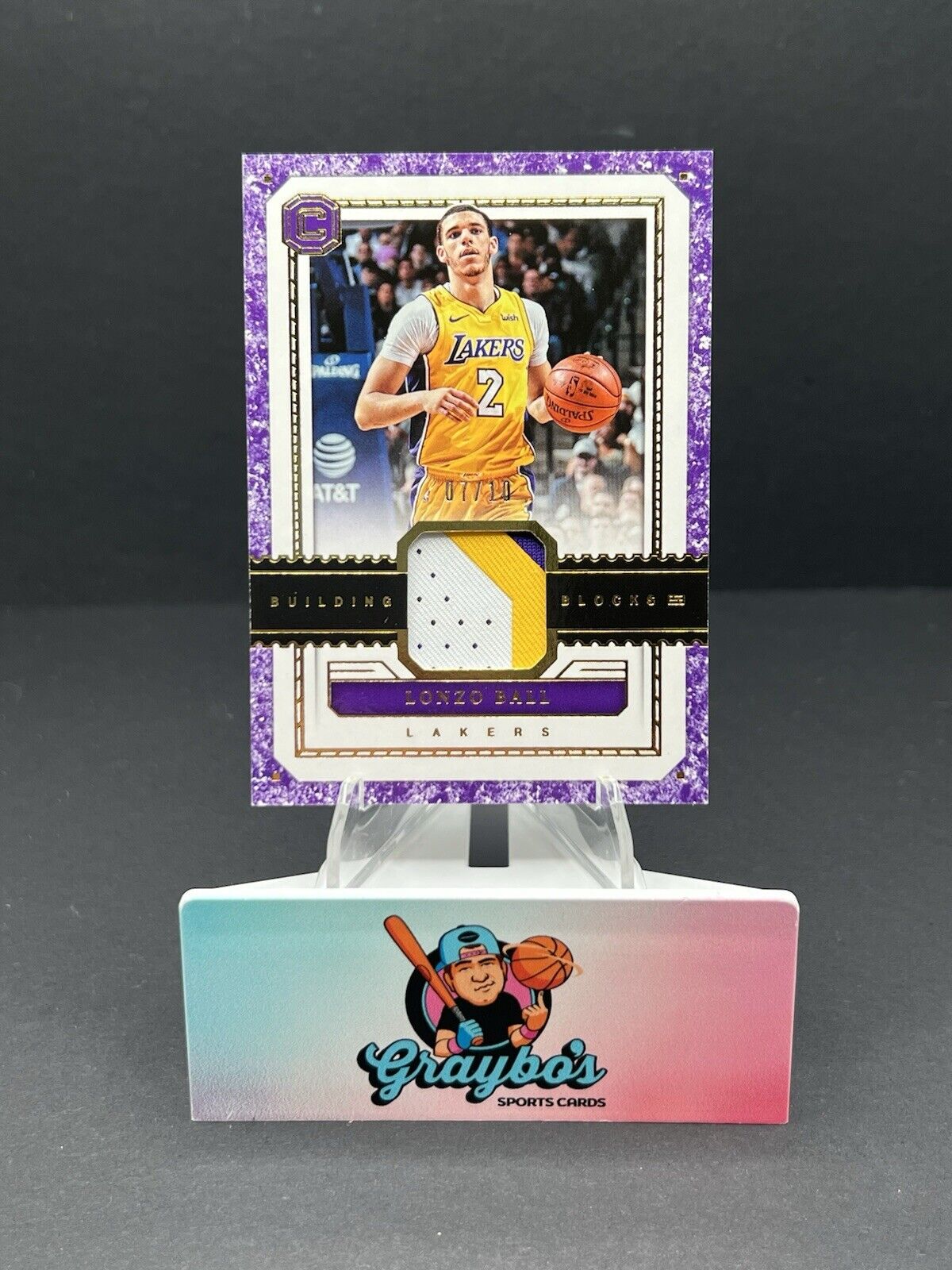 2017 Panini Cornerstones Building Blocks Memorabilia Lonzo Ball /10