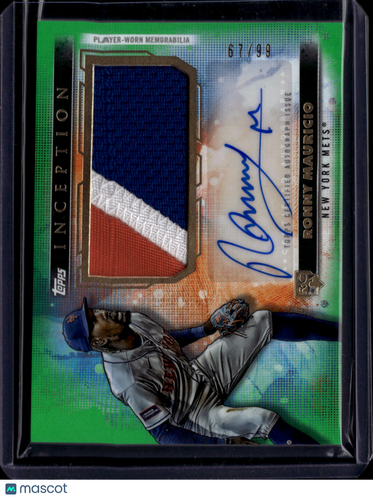 2024 Topps Inception Ronny Mauricio #APC-RM Autograph 67/99 Player-worn RC