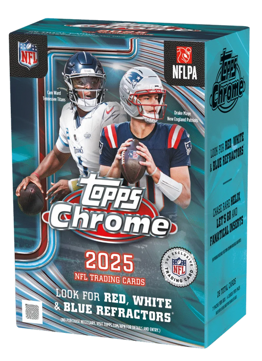 2025 Topps Chrome Football Blaster Box