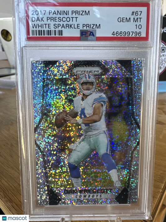 2017 Panini Prizm Dak Prescott #67 White Sparkle PSA 10