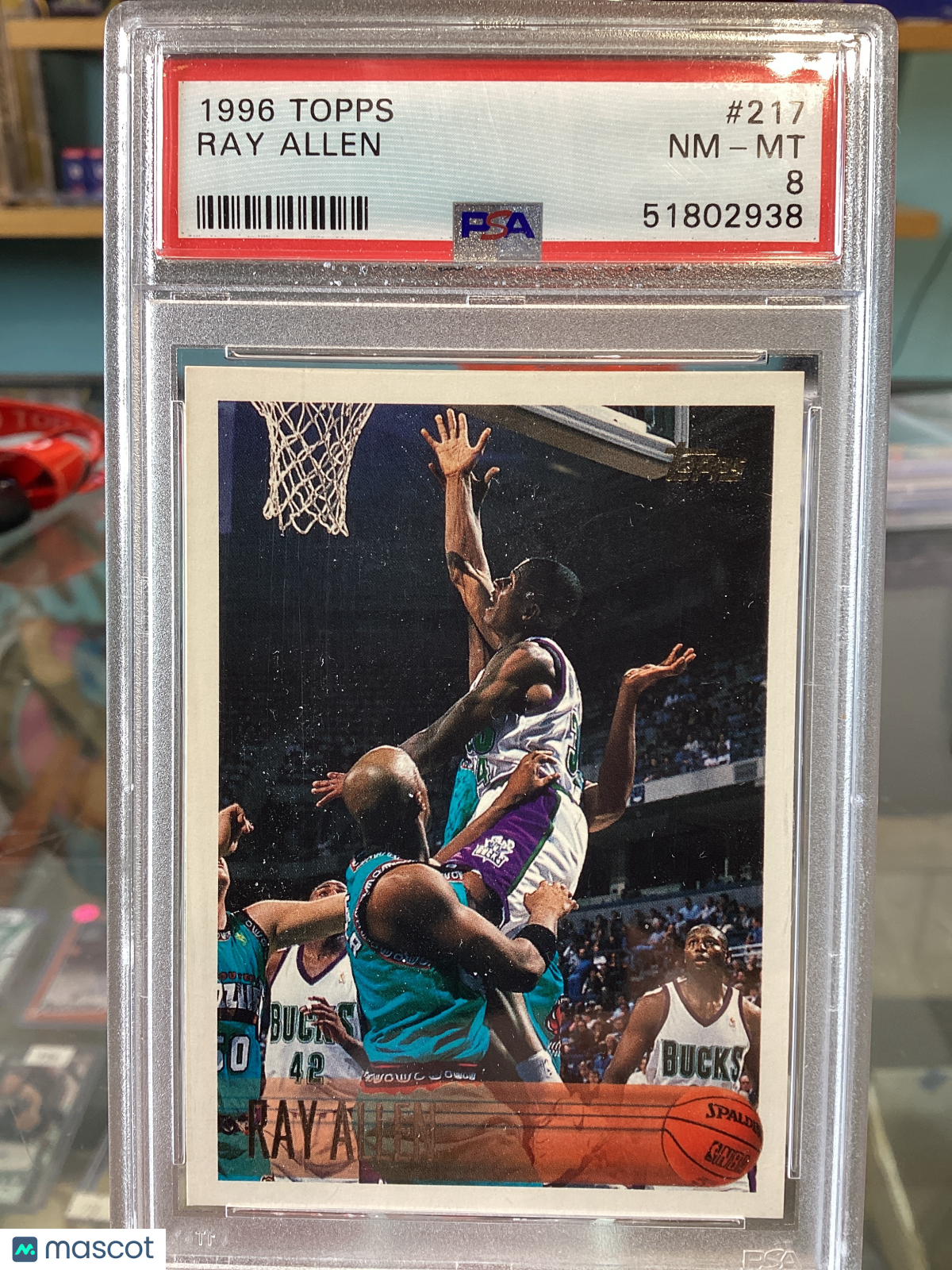 1996 Topps Ray Allen #217 PSA 8