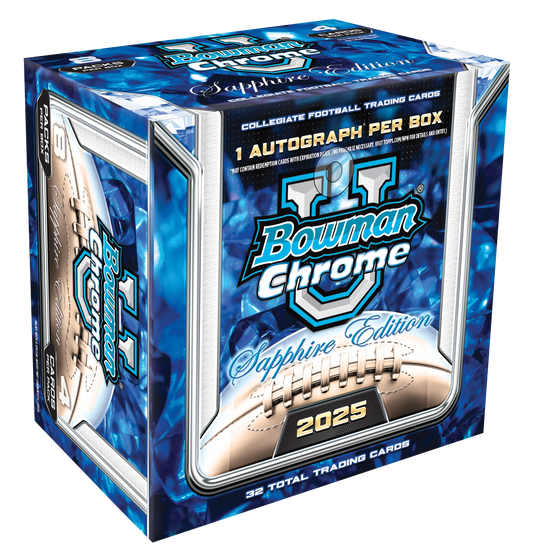 2025 Bowman University Chrome Football Sapphire Edition Hobby Box