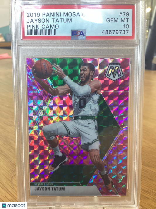 2019 Panini Mosaic Jayson Tatum #79 Pink Camo PSA 10