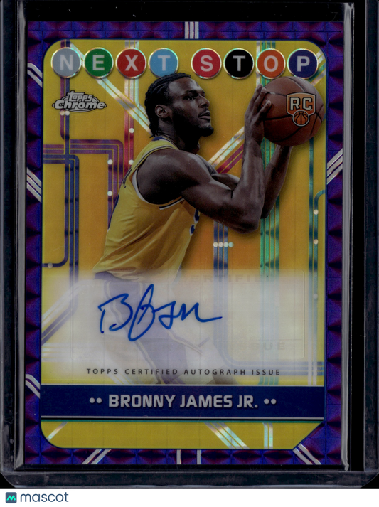 2024-25 Topps Chrome Next Stop Bronny James Jr.  #NSS-BJ Autograph RC