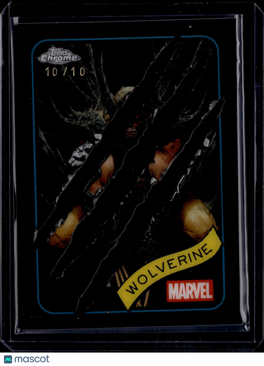 2025 Topps Chrome Marvel 10/10 ALPHA Wolverine #103 Clawed Black Refractor