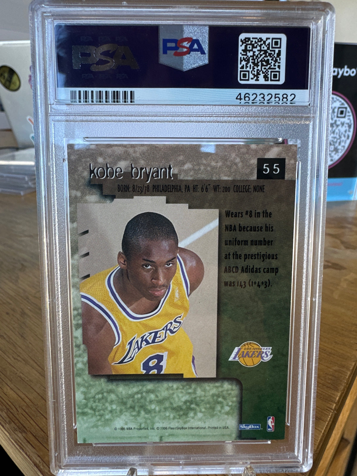 1996 Skybox Premium Kobe Bryant #55 PSA 8