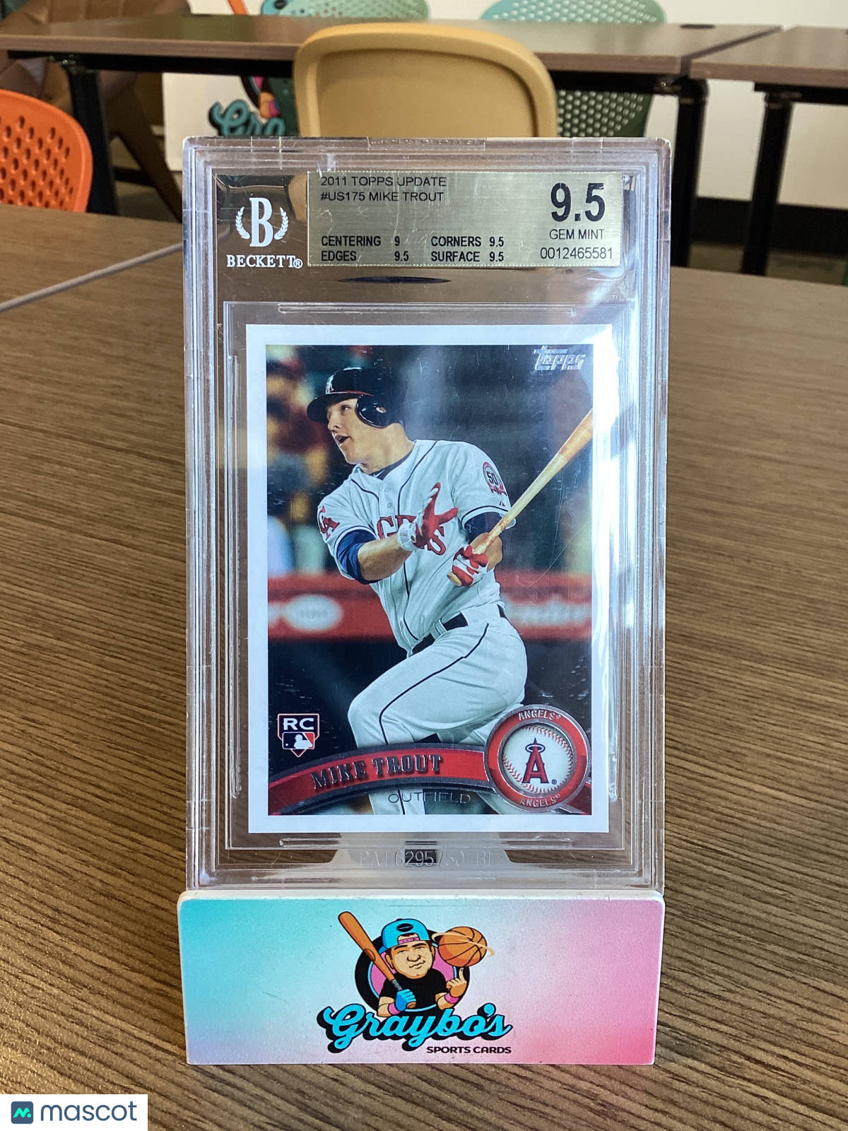 2011 Topps Update Mike Trout #US175 Rookie BGS 9.5