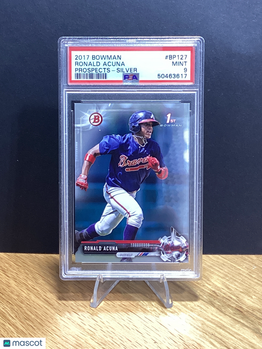 2017 Bowman Prospects Ronald Acuna #BP127 Silver PSA 9