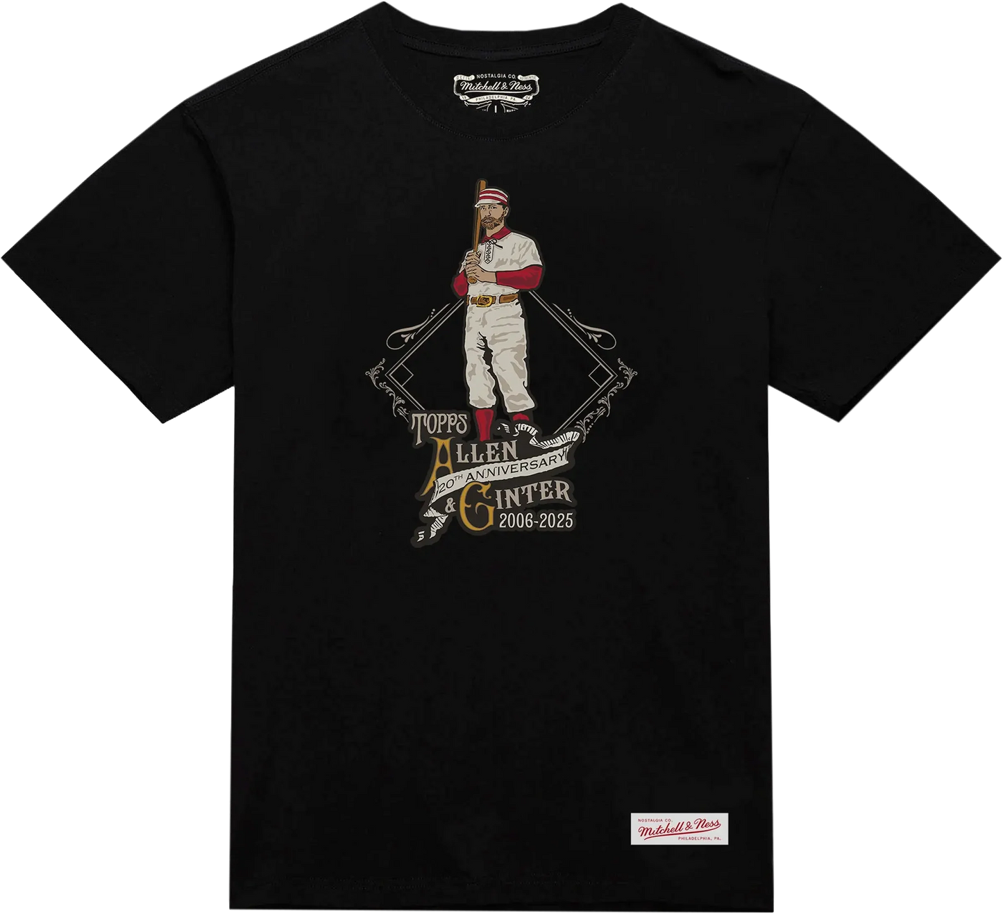 Topps Allen & Ginter Black Vintage Batter T-Shirt - Mitchell & Ness