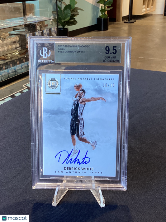 2017 Panini Encased Gold Derrick White Auto /10 SP #182 BGS 9.5