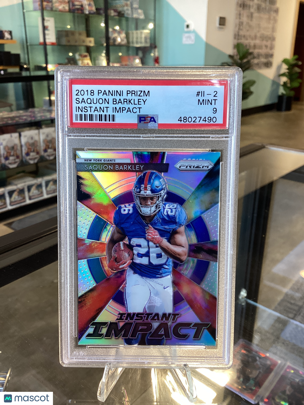2018 Panini Prizm Instant Impact Saquon Barkley #II-2 PSA 9