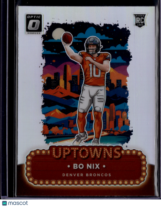 2024 Panini Donruss Optic Prizm Uptowns Bo Nix #3 RC