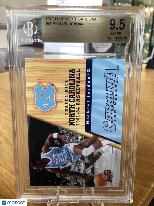 2010 Upper Deck North Carolina Michael Jordan #43 BGS 9.5