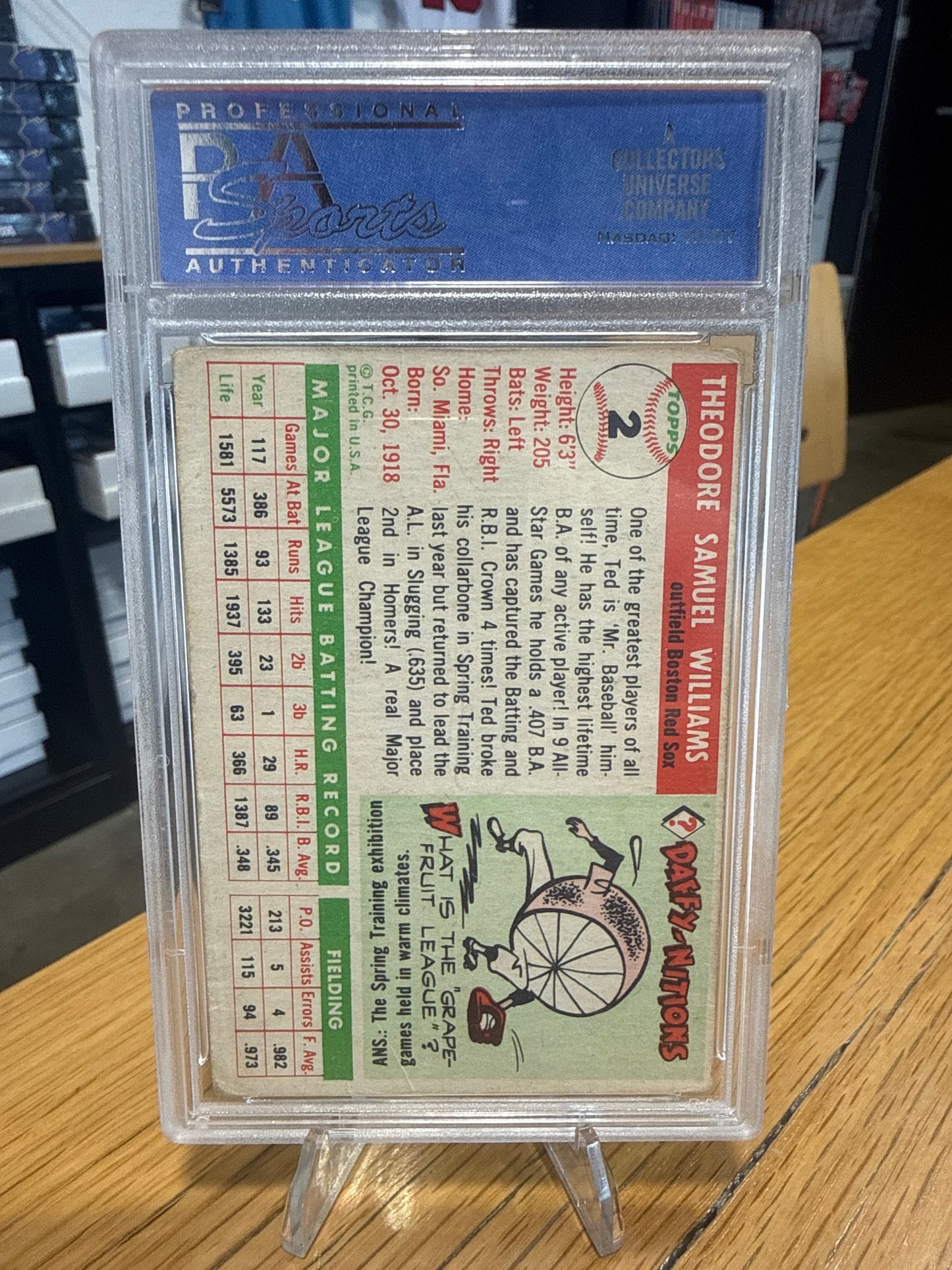 1955 Topps Ted Williams #2 PSA 3