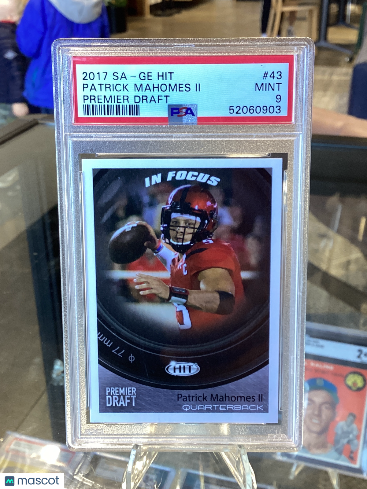 2017 Sa-Ge Hit Premier Draft Patrick Mahomes II #43 PSA 9