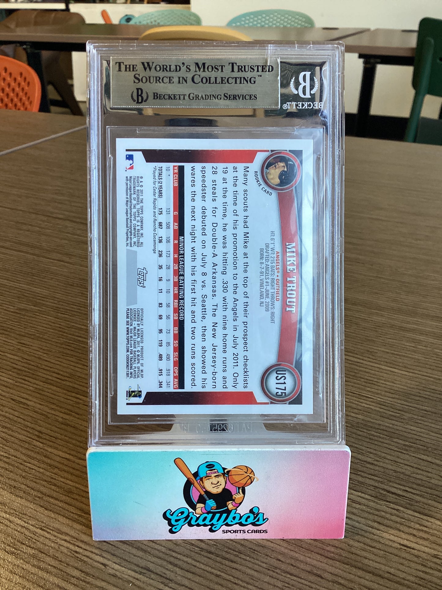 2011 Topps Update Mike Trout #US175 Rookie BGS 9.5