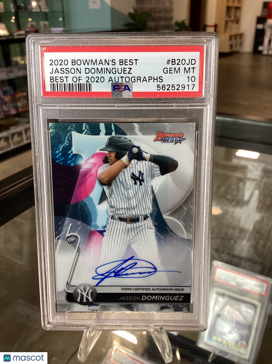 2020 Bowman's Best Best Of 2020 Autographs Jasson Dominguez #B20JD PSA 10