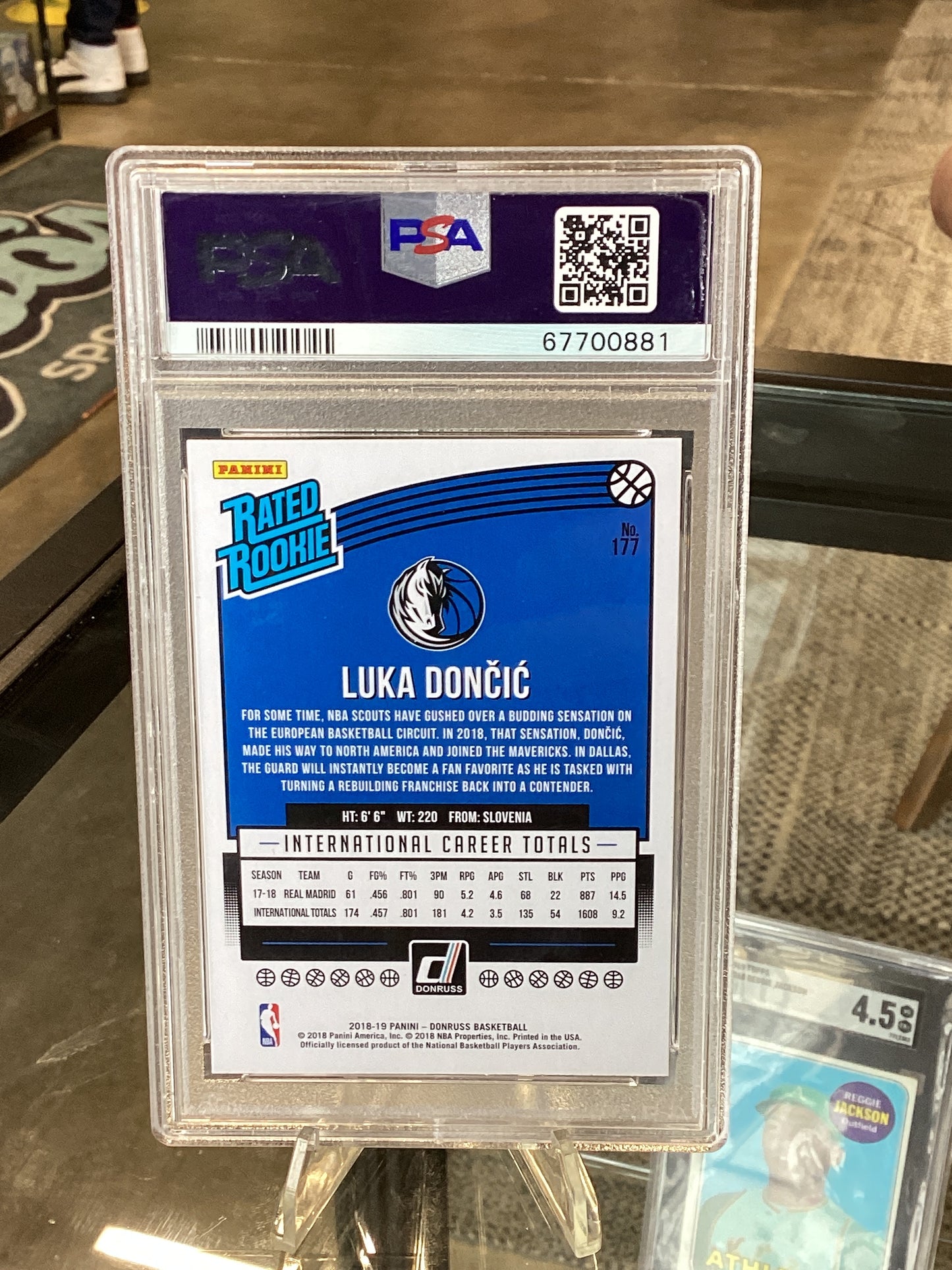 2018 Panini Donruss Luka Doncic #177 PSA 9